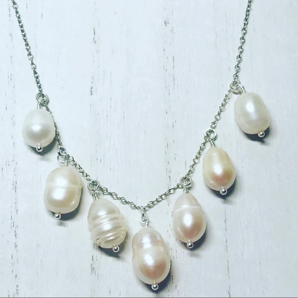 Luvleigh Designs - White Freshwater Pearl Necklace